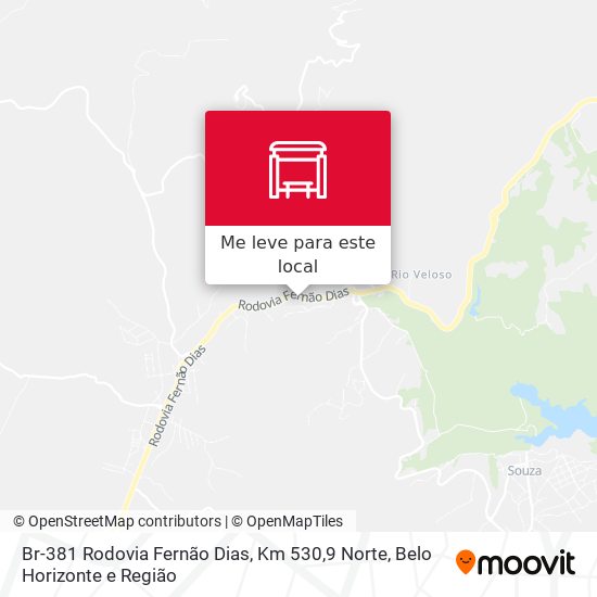 Br-381 Rodovia Fernão Dias, Km 530,9 Norte mapa