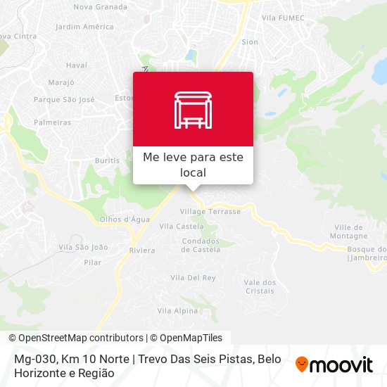 Mg-030, Km 10 Norte | Trevo Das Seis Pistas mapa