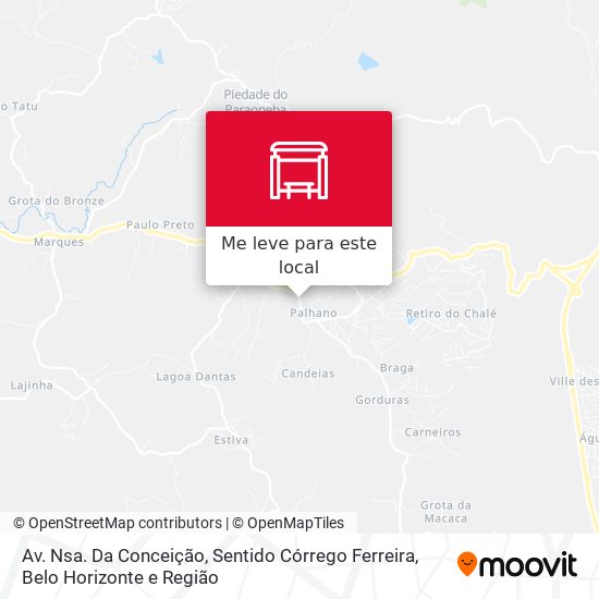 Av. Nsa. Da Conceição, Sentido Córrego Ferreira mapa