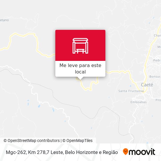 Mgc-262, Km 278,7 Leste mapa