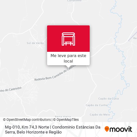 Mg-010, Km 74,3 Norte | Condomínio Estâncias Da Serra mapa