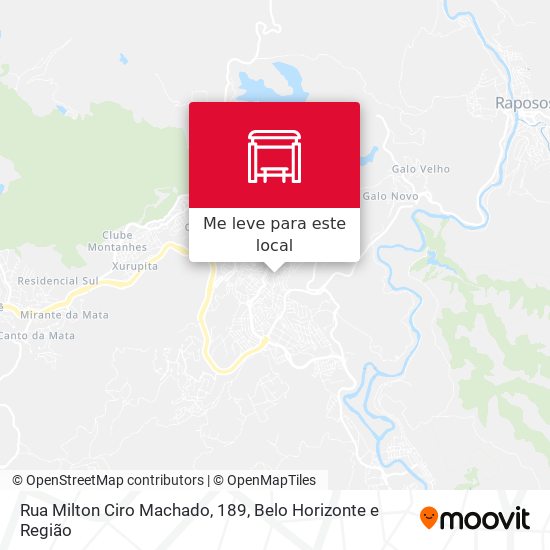 Rua Milton Ciro Machado, 189 mapa