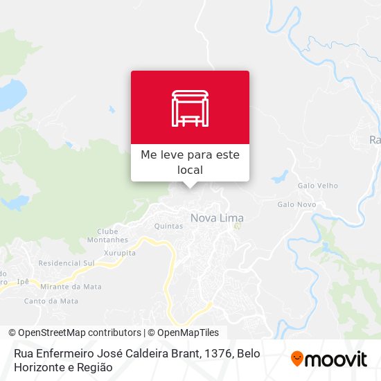 Rua Enfermeiro José Caldeira Brant, 1376 mapa