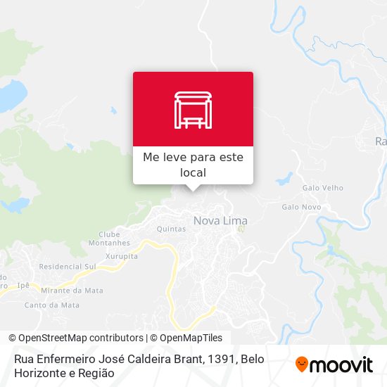 Rua Enfermeiro José Caldeira Brant, 1391 mapa