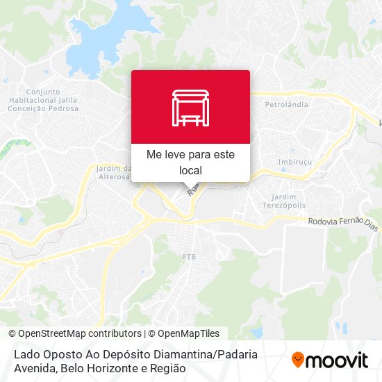 Lado Oposto Ao Depósito Diamantina / Padaria Avenida mapa