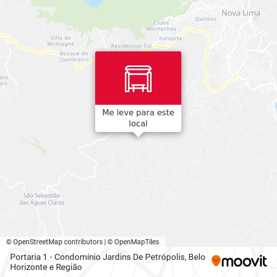 Portaria 1 - Condomínio Jardins De Petrópolis mapa