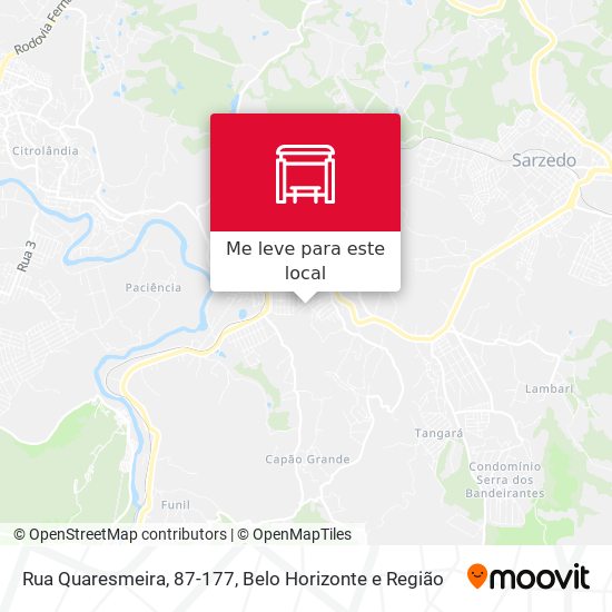 Rua Quaresmeira, 87-177 mapa