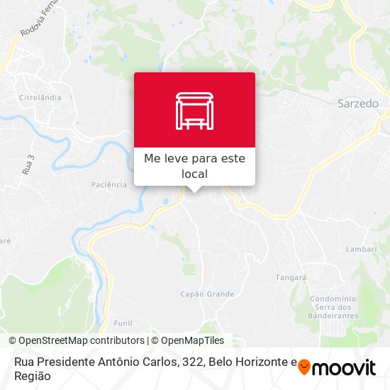 Rua Presidente Antônio Carlos, 322 mapa