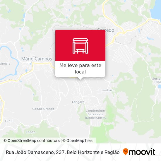 Rua João Damasceno, 237 mapa