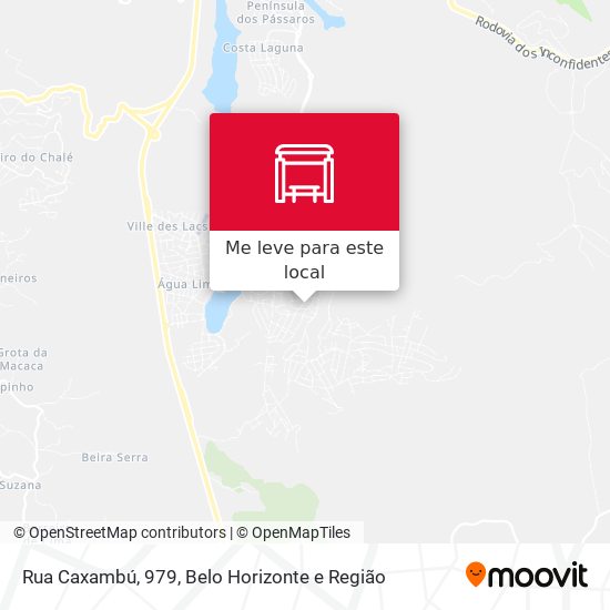 Rua Caxambú, 979 mapa