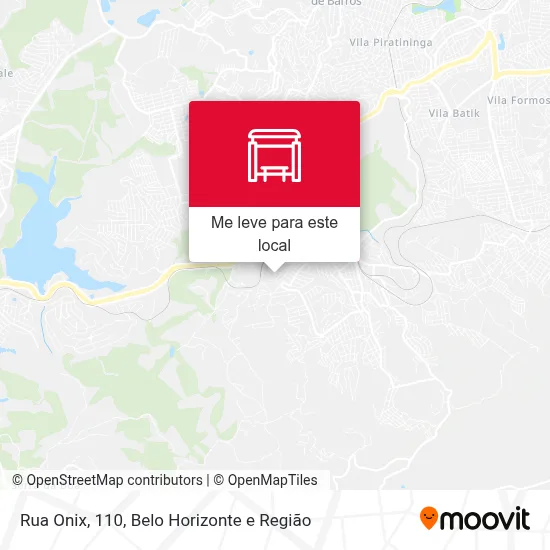 Rua Onix, 110 mapa