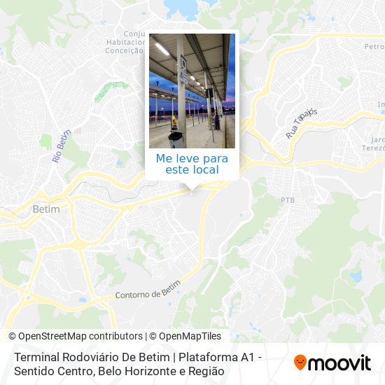 Terminal Rodoviário De Betim | Plataforma A1 - Sentido Centro mapa