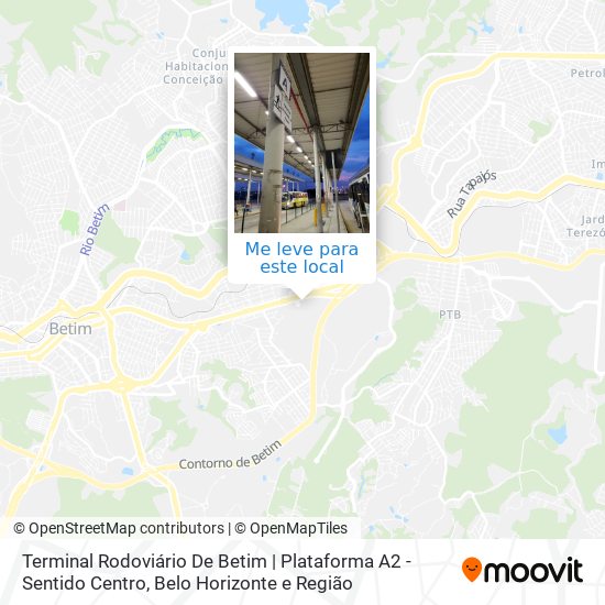 Terminal Rodoviário De Betim | Plataforma A2 - Sentido Centro mapa