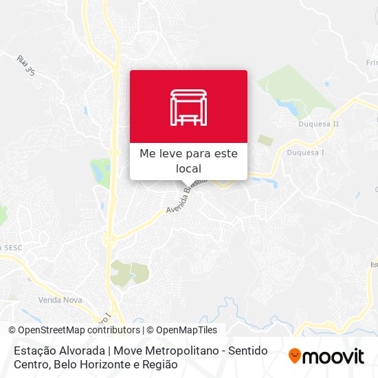 Estação Alvorada | Move Metropolitano - Sentido Centro mapa