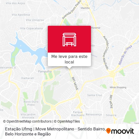 Estação Ufmg | Move Metropolitano - Sentido Bairro mapa