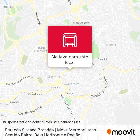 Estação Silviano Brandão | Move Metropolitano - Sentido Bairro mapa