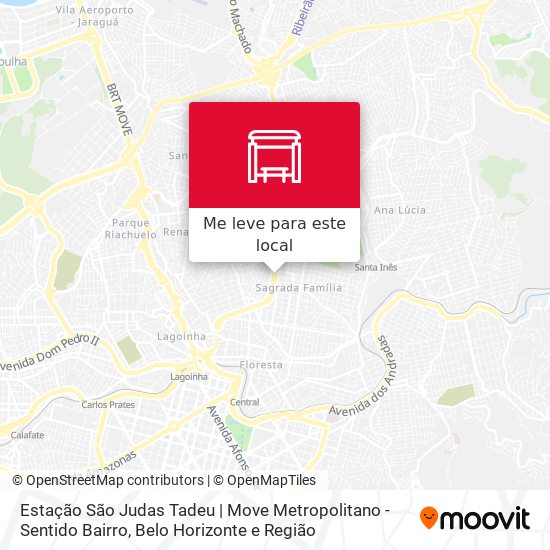 Estação São Judas Tadeu | Move Metropolitano - Sentido Bairro mapa