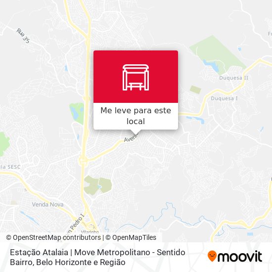Estação Atalaia | Move Metropolitano - Sentido Bairro mapa