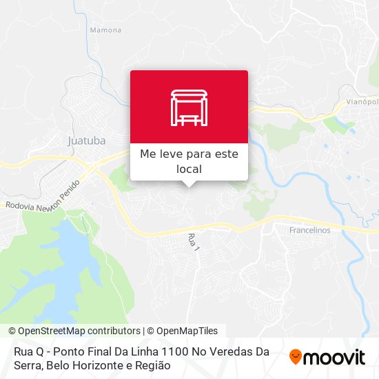 Rua Q - Ponto Final Da Linha 1100 No Veredas Da Serra mapa