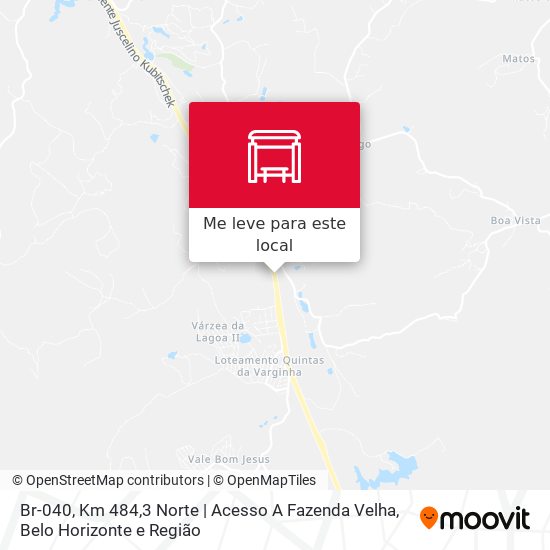 Br-040, Km 484,3 Norte | Acesso A Fazenda Velha mapa