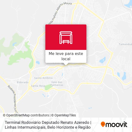 Terminal Rodoviário Deputado Renato Azeredo | Linhas Intermunicipais mapa