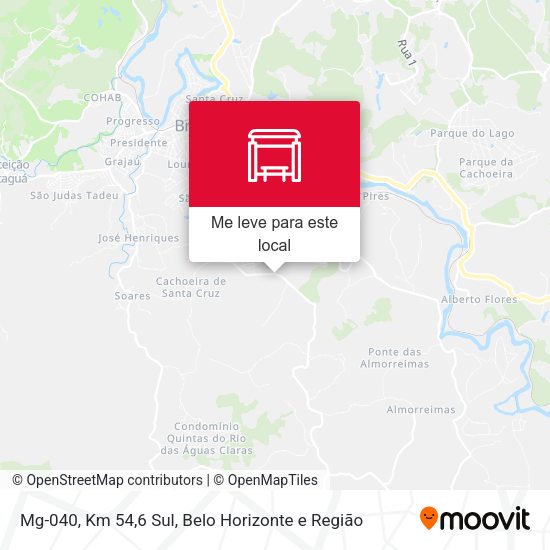 Mg-040, Km 54,6 Sul mapa