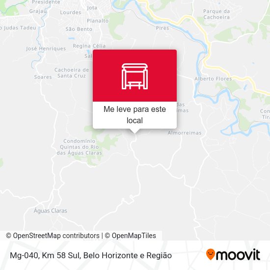 Mg-040, Km 58 Sul mapa