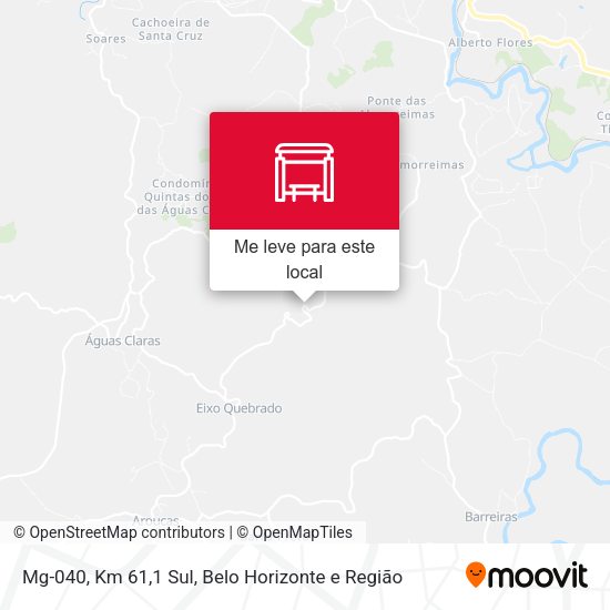 Mg-040, Km 61,1 Sul mapa