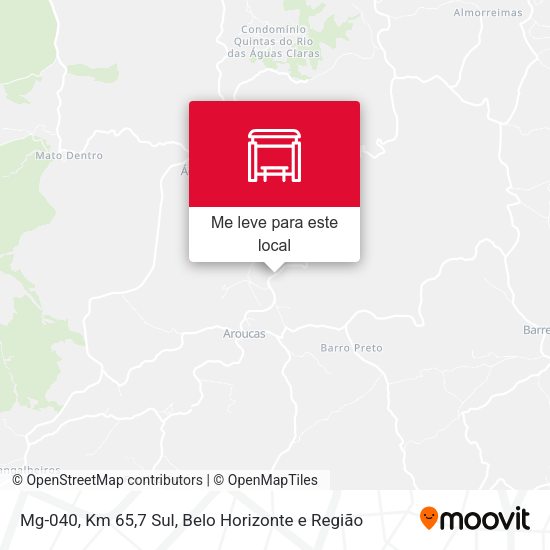 Mg-040, Km 65,7 Sul mapa