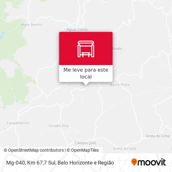 Mg-040, Km 67,7 Sul mapa