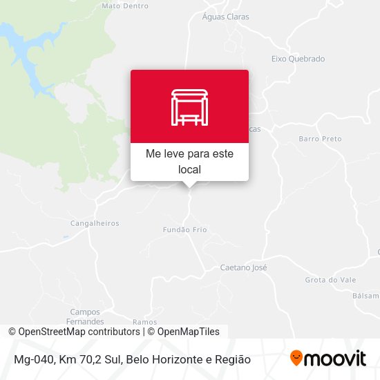 Mg-040, Km 70,2 Sul mapa