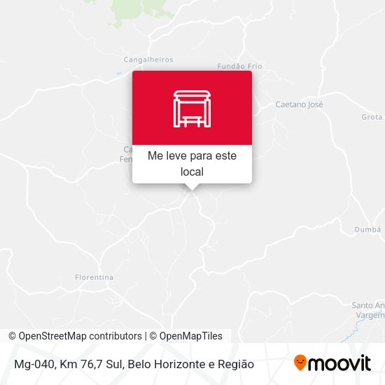 Mg-040, Km 76,7 Sul mapa