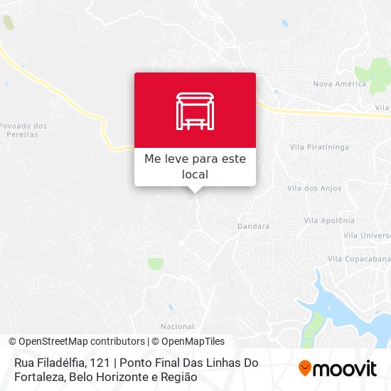 Rua Filadélfia, 121 | Ponto Final Das Linhas Do Fortaleza mapa