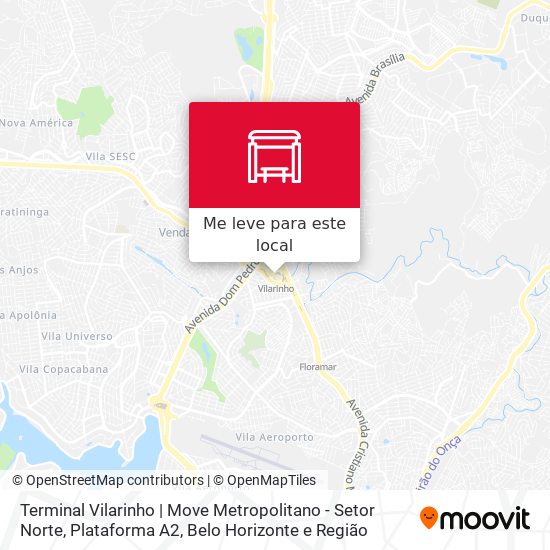 Terminal Vilarinho | Move Metropolitano - Setor Norte, Plataforma A2 mapa