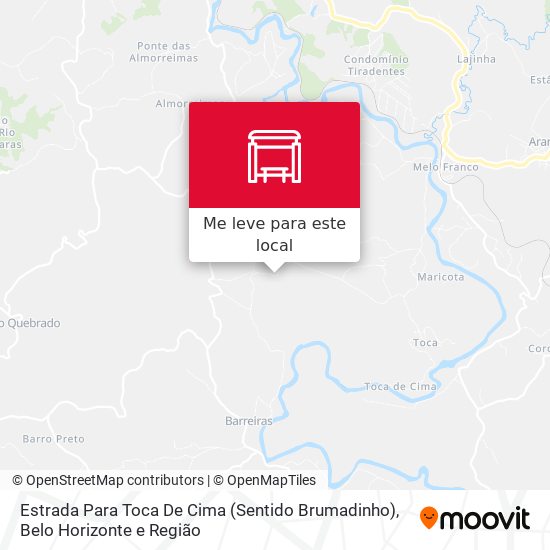 Estrada Para Toca De Cima (Sentido Brumadinho) mapa