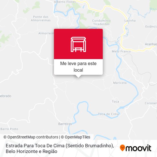 Estrada Para Toca De Cima (Sentido Brumadinho) mapa