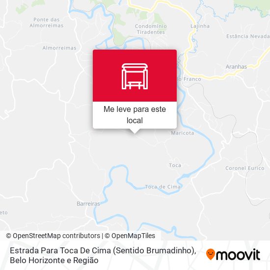 Estrada Para Toca De Cima (Sentido Brumadinho) mapa