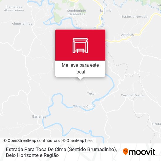 Estrada Para Toca De Cima (Sentido Brumadinho) mapa