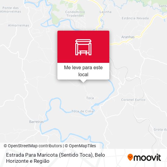 Estrada Para Maricota (Sentido Toca) mapa