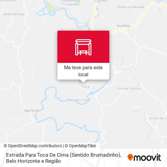 Estrada Para Toca De Cima (Sentido Brumadinho) mapa