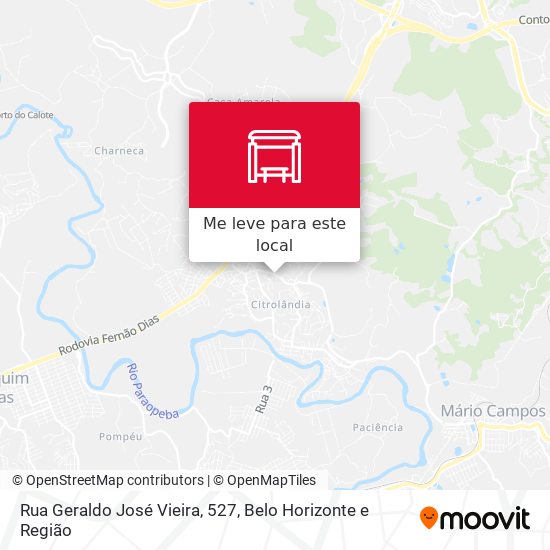 Rua Geraldo José Vieira, 527 mapa