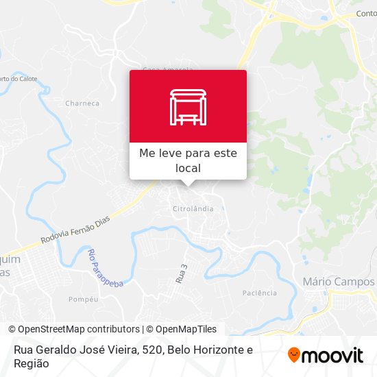 Rua Geraldo José Vieira, 520 mapa