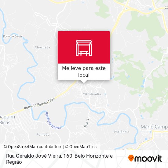 Rua Geraldo José Vieira, 160 mapa