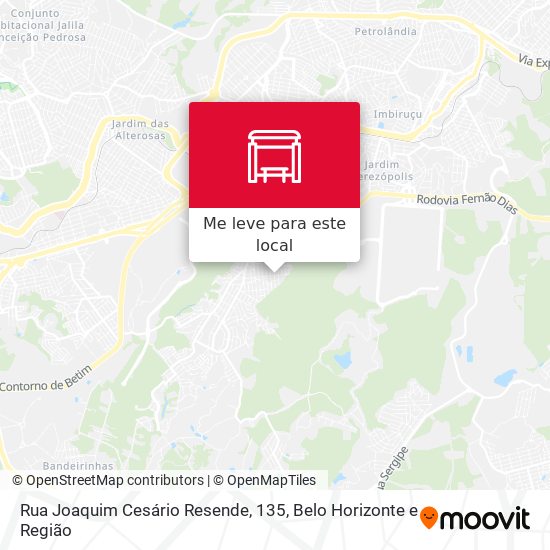 Rua Joaquim Cesário Resende, 135 mapa