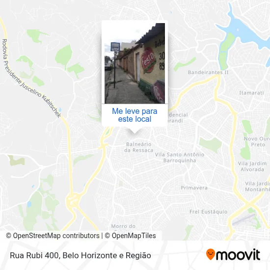 Rua Rubi 400 mapa