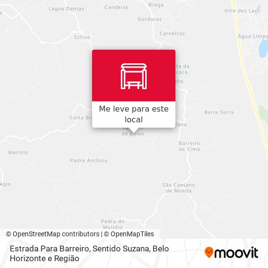 Estrada Para Barreiro, Sentido Suzana mapa