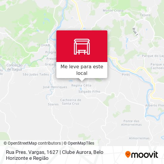 Como chegar até Rua Pres. Vargas, 1627  Clube Aurora em Brumadinho de  Ônibus?