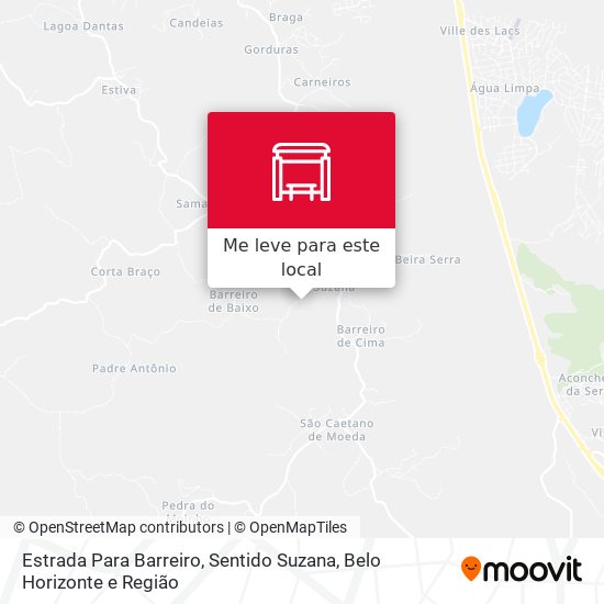Estrada Para Barreiro, Sentido Suzana mapa