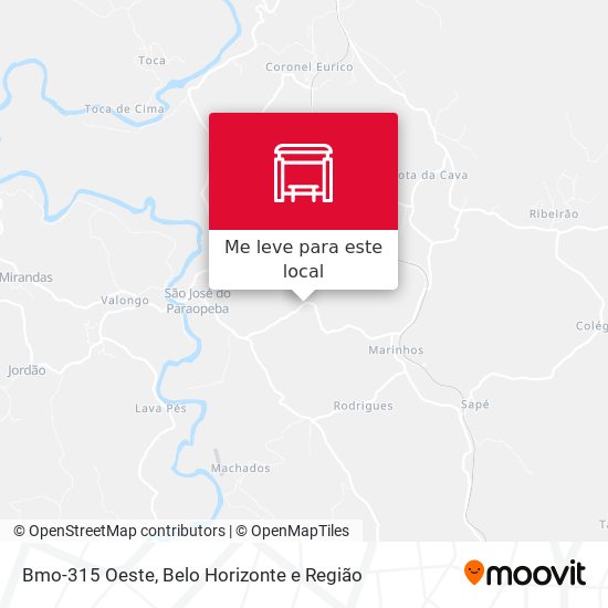 Bmo-315 Oeste mapa