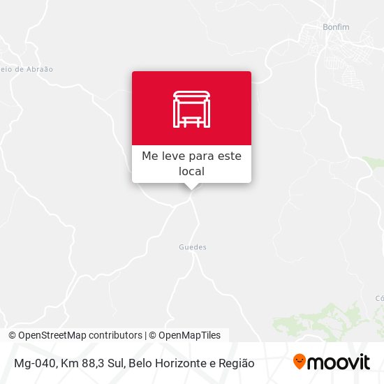 Mg-040, Km 88,3 Sul mapa